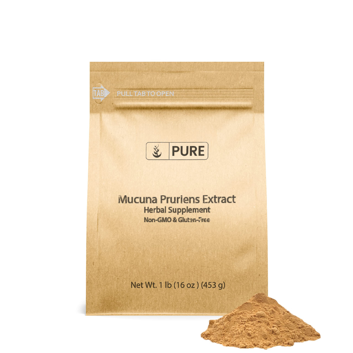 Pure Original Ingredients Mucuna Pruiens 1Lb Pure And Natural Non-Gmo