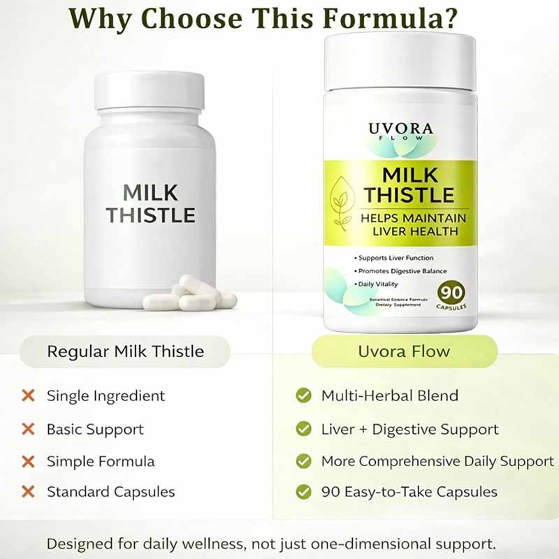 Uvora Milk Thistle Detox, Premium Herbal Supplement With Milk Thistle Extrac…