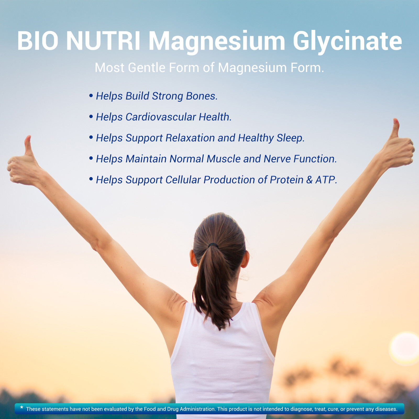 Magnesium Glycinate 500mg-120/240 Capsules For Sleep,Stress Relief Support Bone