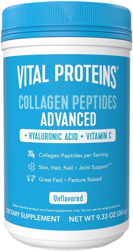 20 oz Collagen Peptides Powder with Hyaluronic Acid and Vit. C – 28 Servings