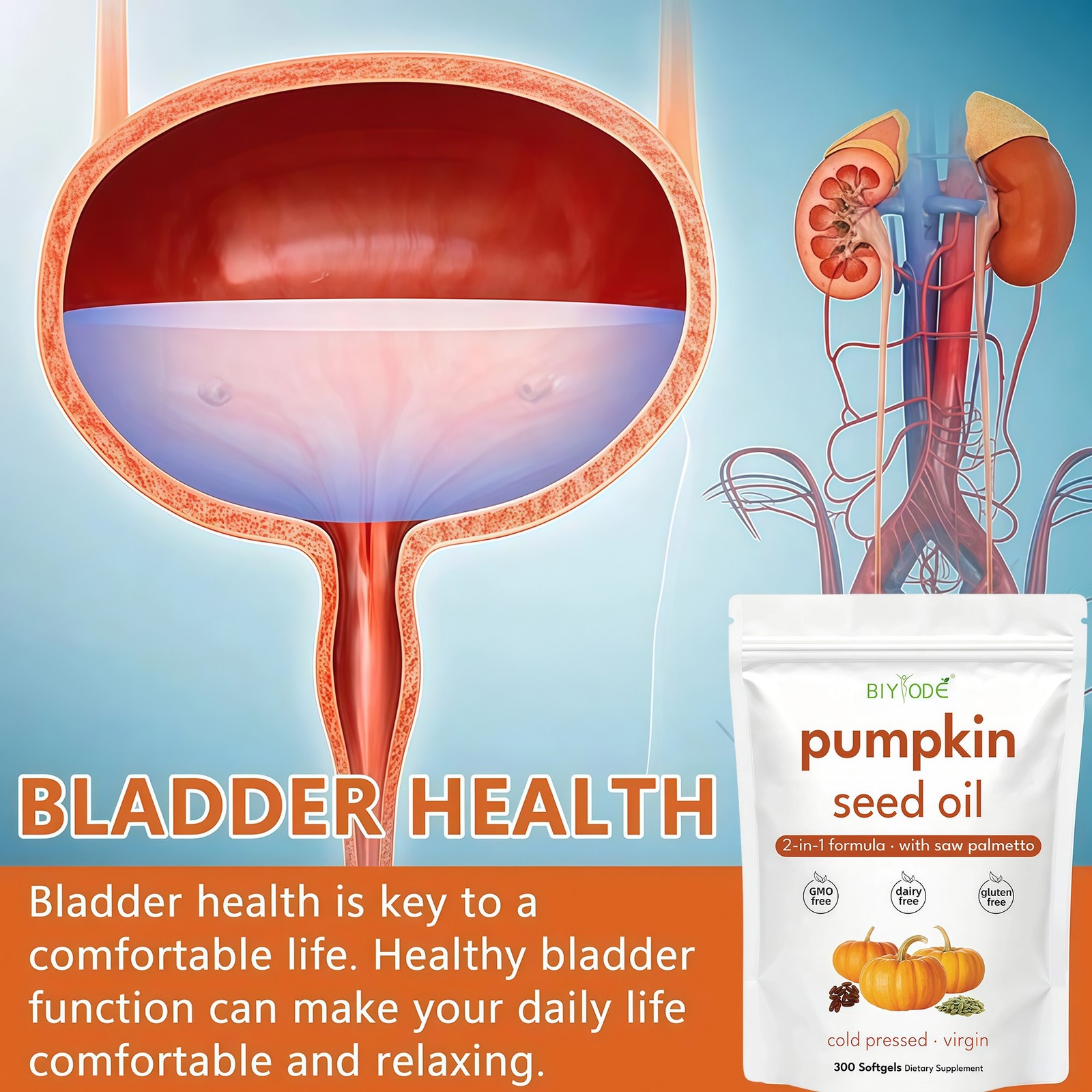 1-5X Pumpkin Seed Oil featuring Saw Palmetto Herbal Softgels – 3000 mg 300 Su…