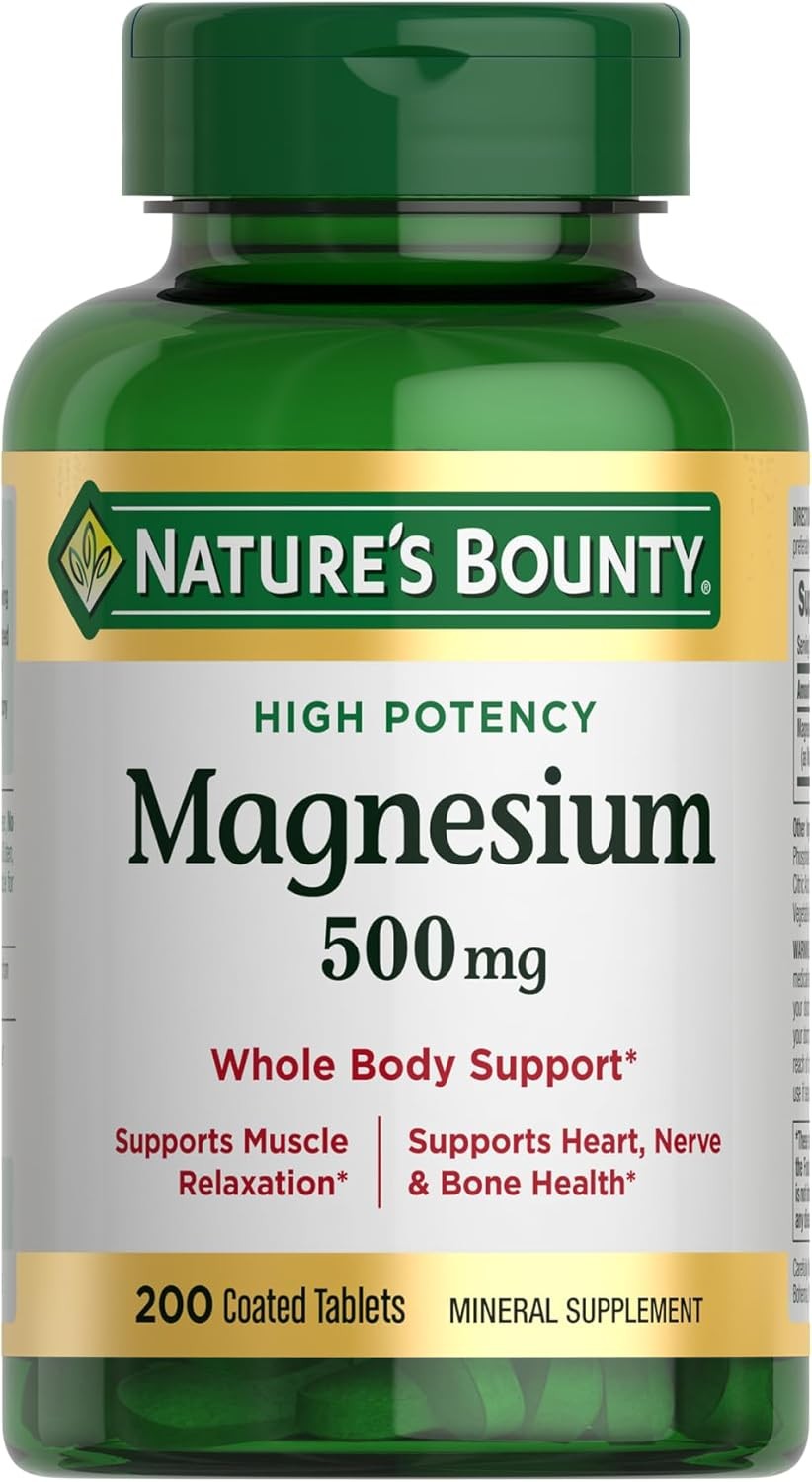 Magnesium, Bone and Muscle Health, Whole Body Support, Tablets,500 Mg,200 Ct-USA