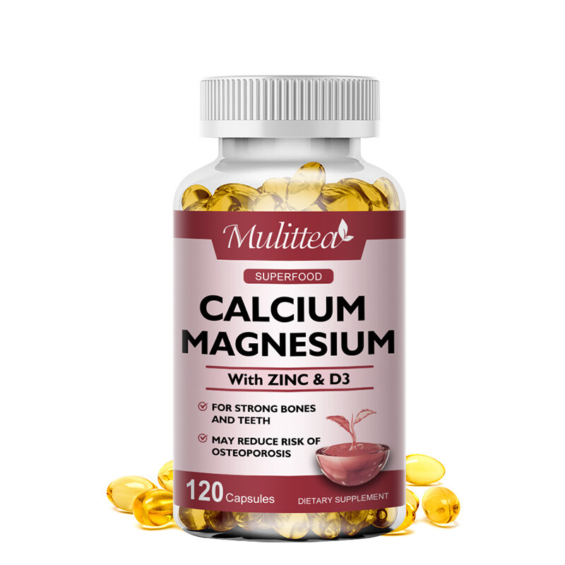 Calcium Magnesium Zinc D3 Complex Capsules Bone Muscle Immune Support 120pc