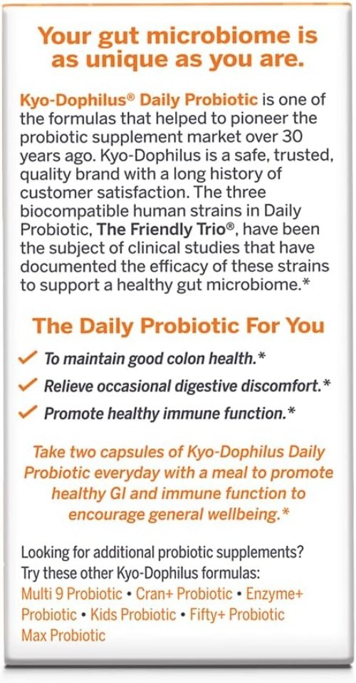 Kyo-Dophilus Daily Probiotic, Immune Health & Digestive Support*, 45 Capsules