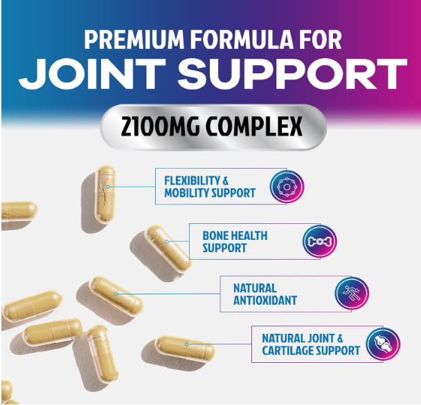 Joint Support Supplement with Turmeric and Boswellia –For Cartilage and Mobility