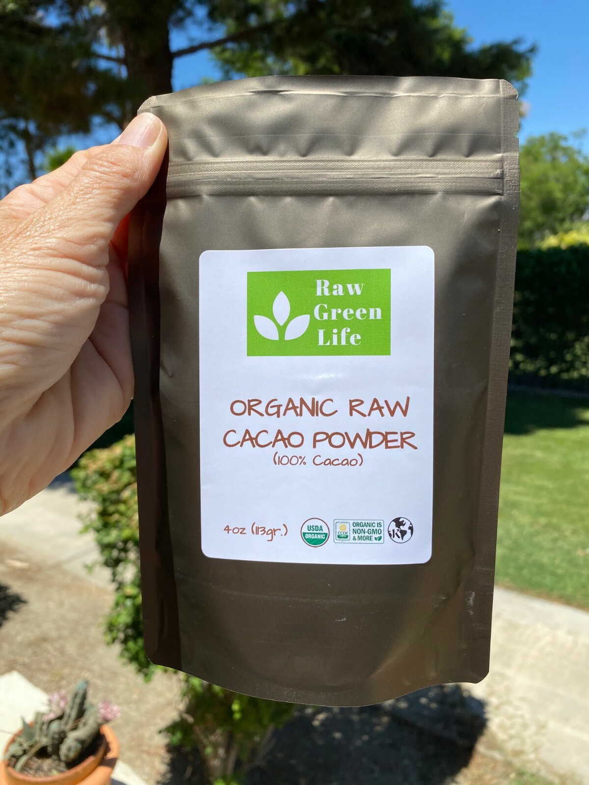 ORGANIC CACAO POWDER RAW VEGAN KOSHER NON-GMO KETO GLUTEN FREE PURE 4OZ.