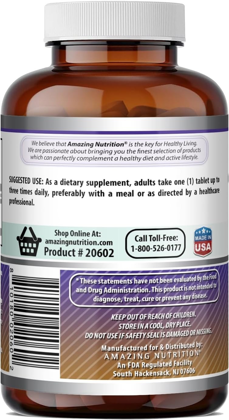 Amazing Formulas L-Arginine 1000mg 120 Tablets Amino Acid Supplement USA Non-GMO