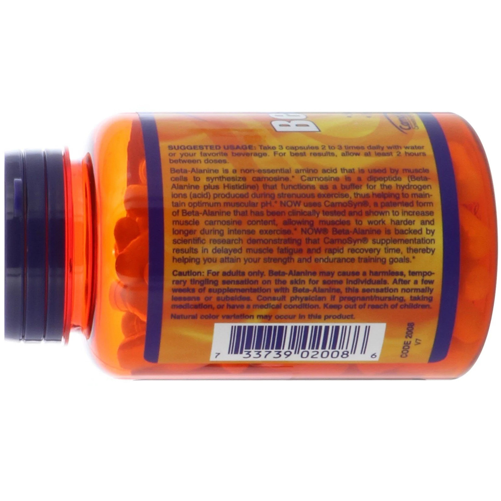 Now Foods Sports Beta-Alanine 750 mg 120 Capsules GMP Quality Assured