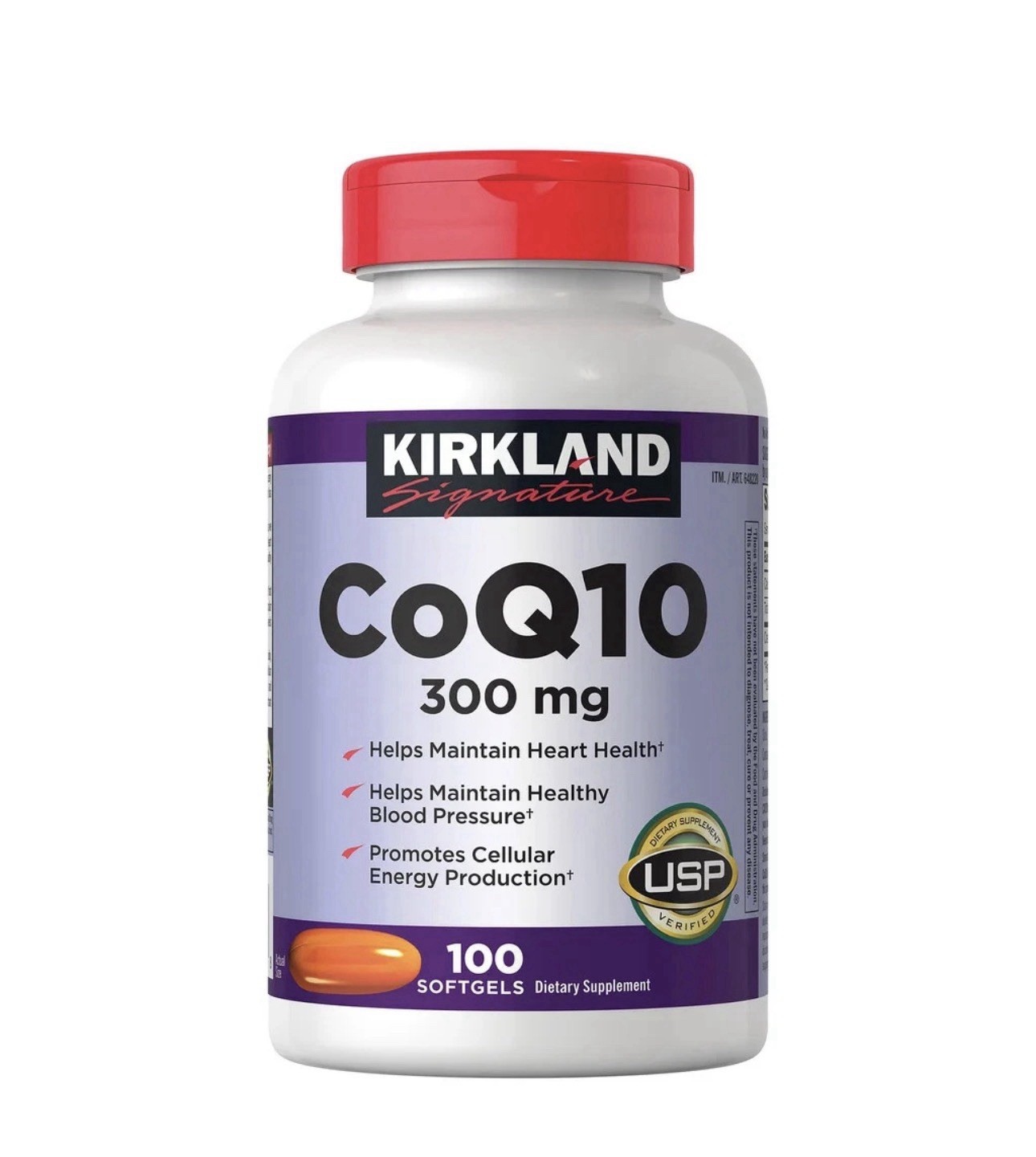 Kirkland Signature CoQ10 300mg Maximum Potency 100 Softgels Exp 07/2027