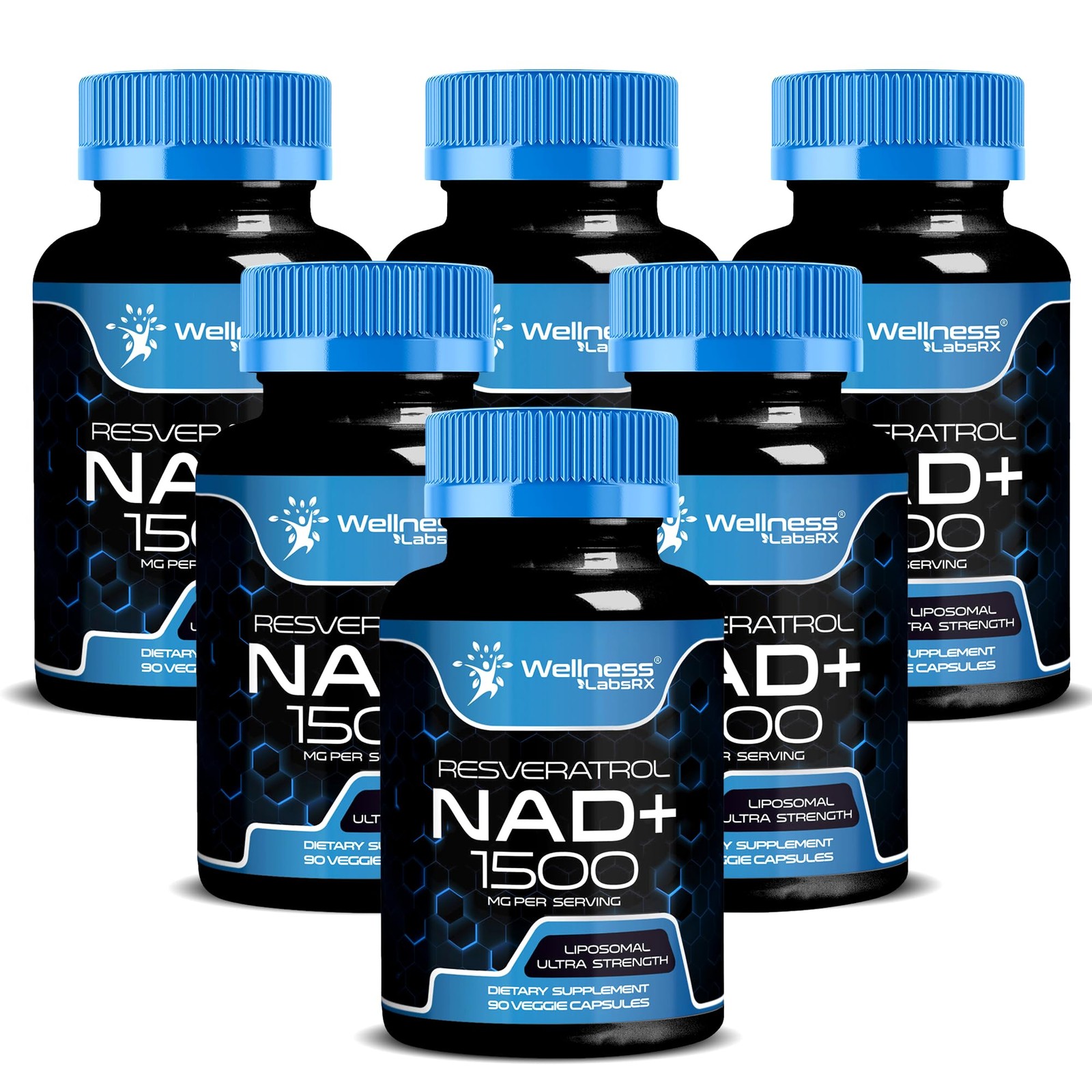 WELLNESS LABSRX NAD Supplement, 1500mg – Liposomal NAD+ Supplement with