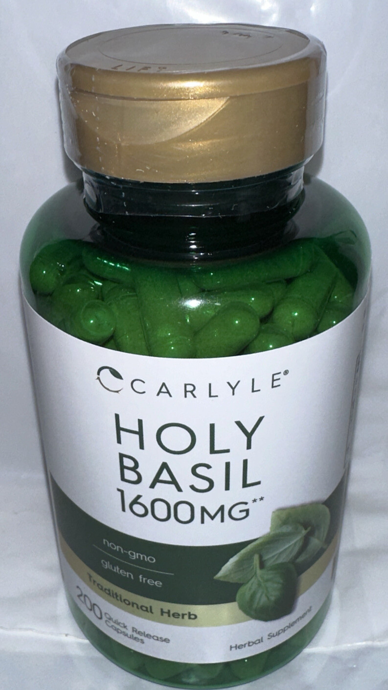 CARLYLE. Holy Basil Extract Supplement 90 vcaps **NEW SEALED** Exp 10/2025