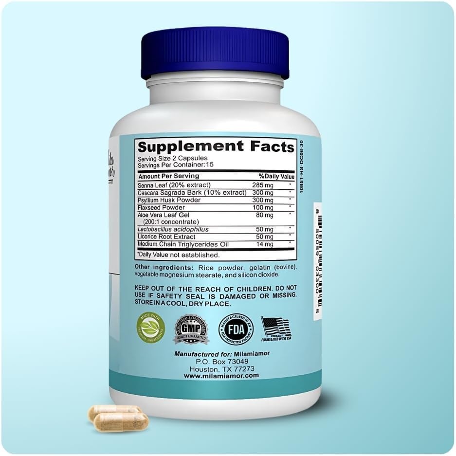 Mila Miamor 15 Day Cleanse – Gut and Colon Support – Advanced Gut Cleanse Detox