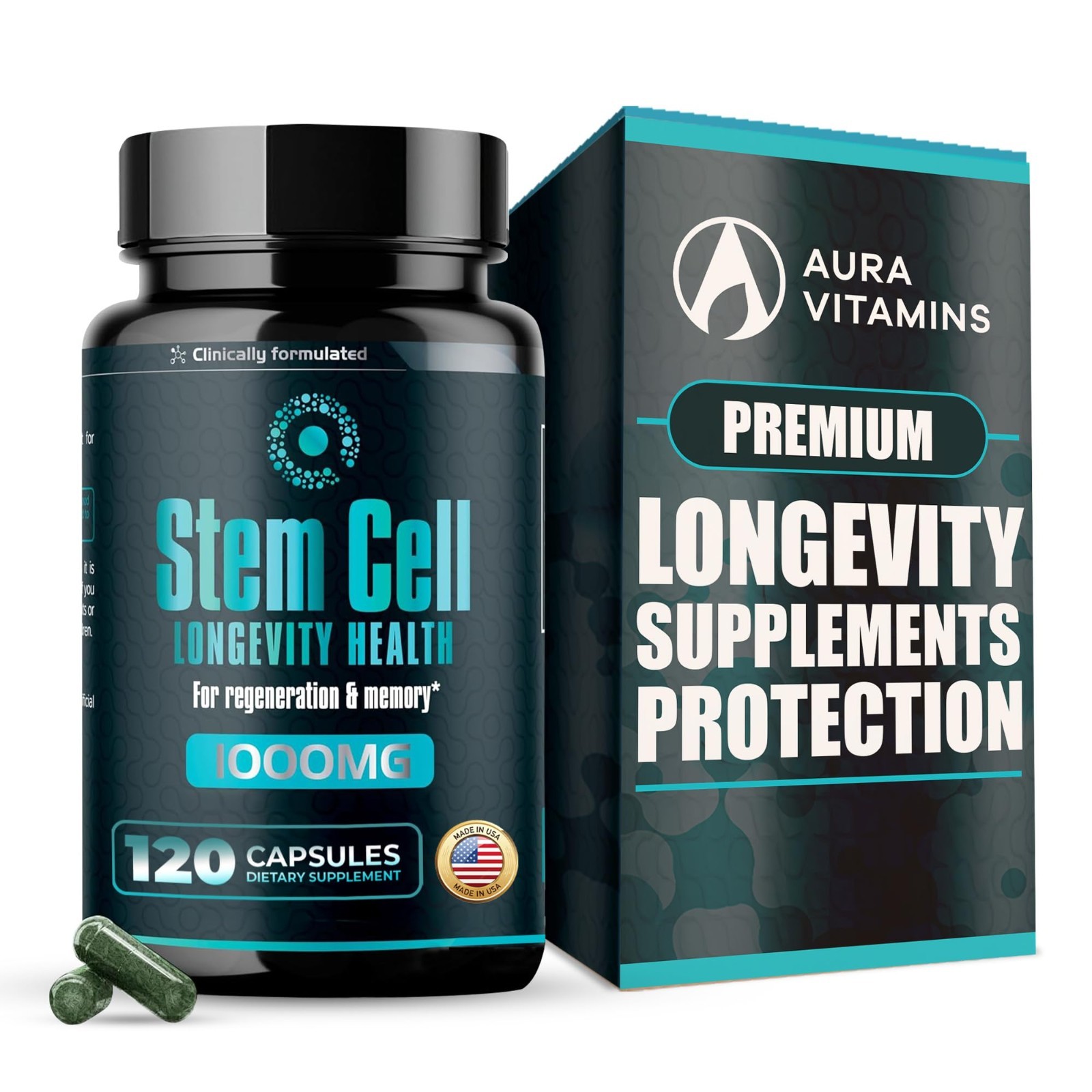 Premium Stem Cell Supplements 1000mg – Boost Immunity, Joint Support, Anti-Aging