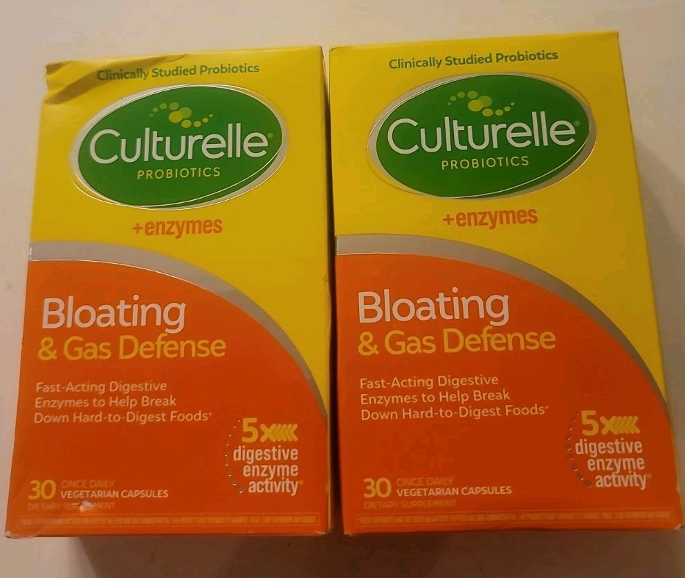 2PK- Culturelle Probiotic Bloating & Gas Defense 60 Total Capsules