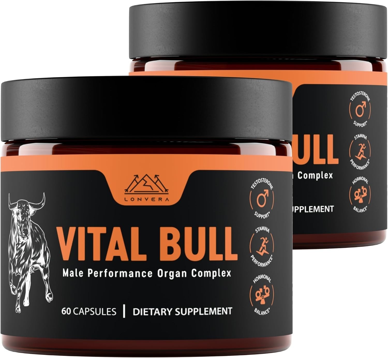 2x Lonvera Vital Bull Beef Organ Health Formula Blend for Men – Grass Fed Organs