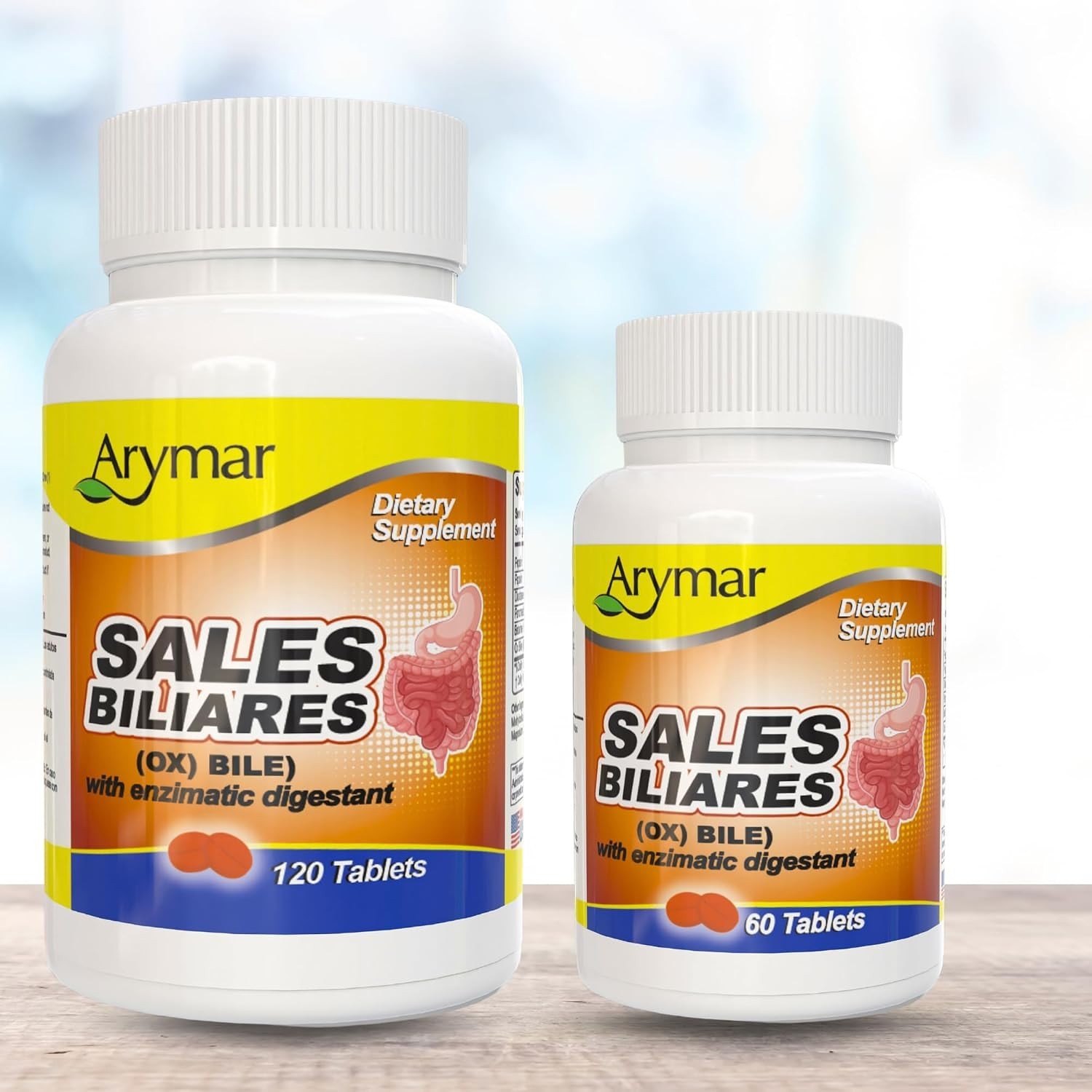 Sales Biliares Ox Bile & Digestive Enzymes – 60 Natural Tablets for Gut Health