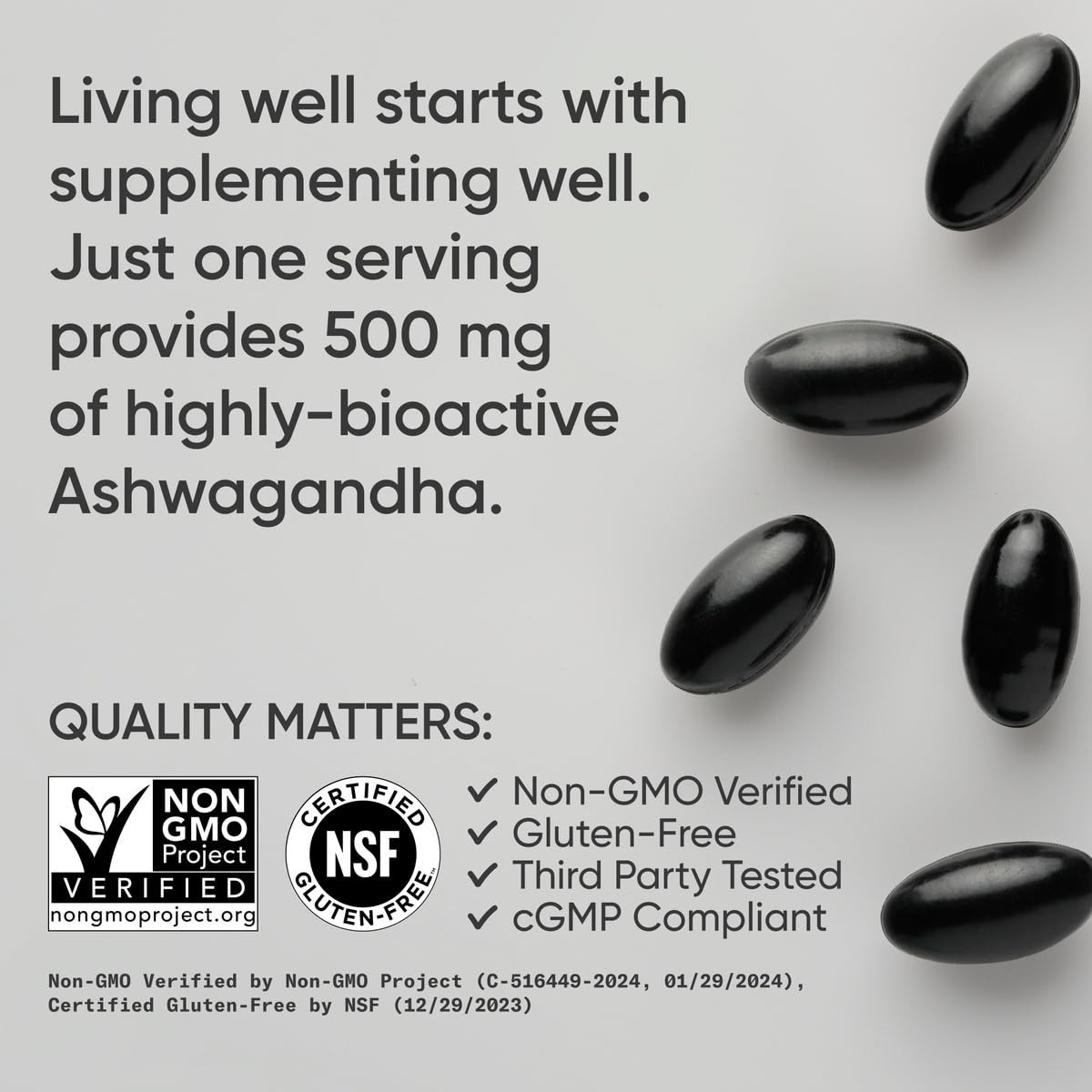 Ashwagandha Softgels with Coconut MCT Oil – Natural Adaptogen for Relaxation, Ca