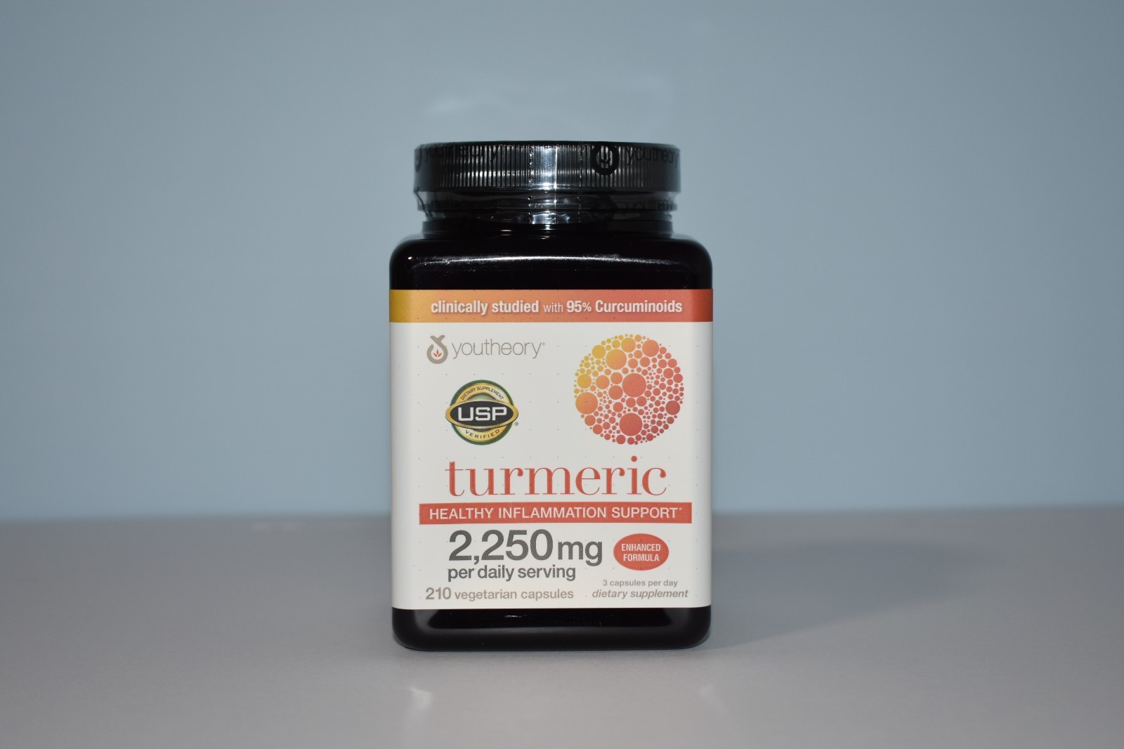 Youtheory Turmeric 2250mg 210 Capsules Curcumin 95% Supplement
