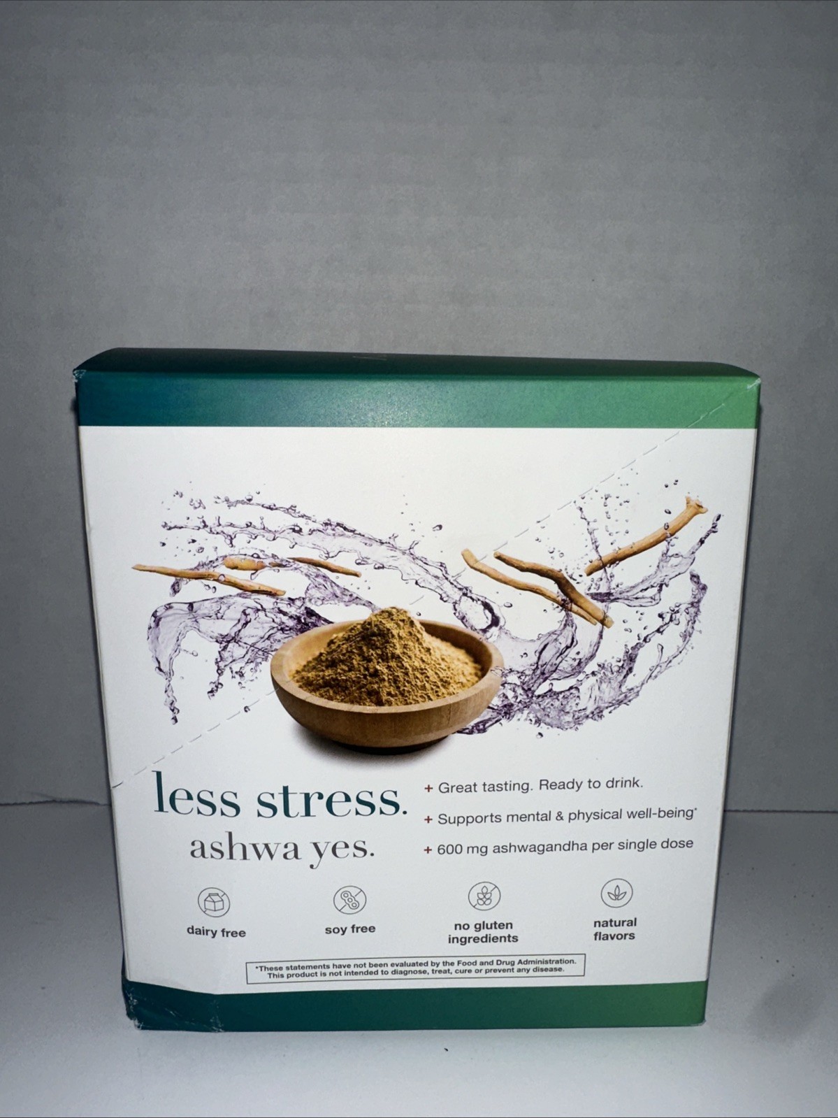 Less Stress Ashwa Yes. 1200mg Ashwagandha Per Dose 12 Pack Blueberry Flavor