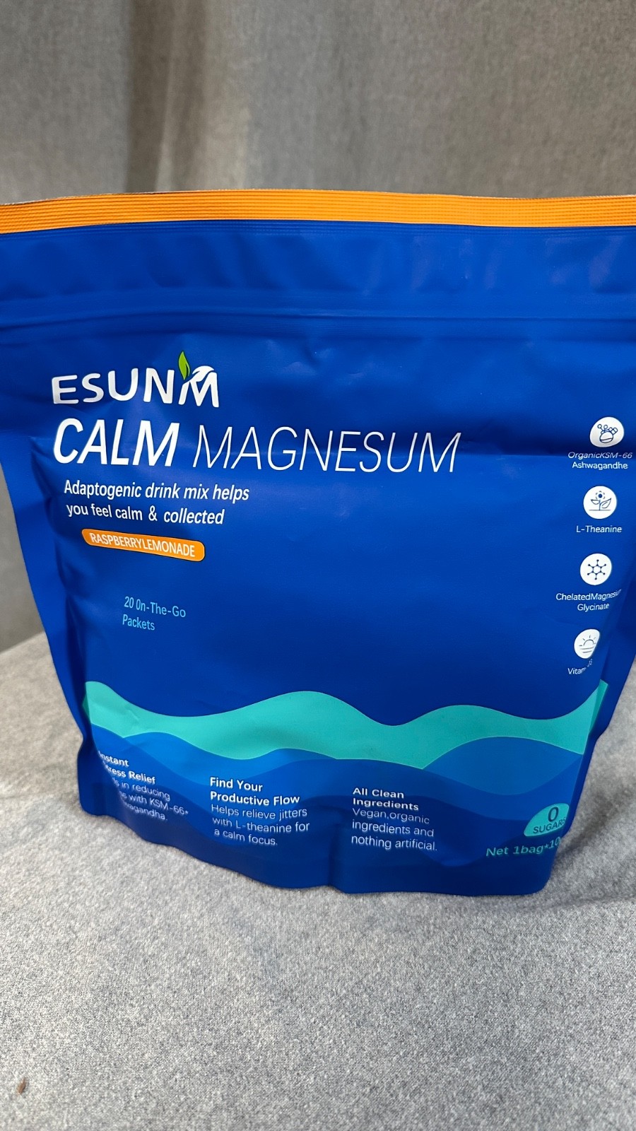 Calm Magnesium Raspberry Lemonade Drink Mix Stress Relief 20 Packets BB 6/7/27