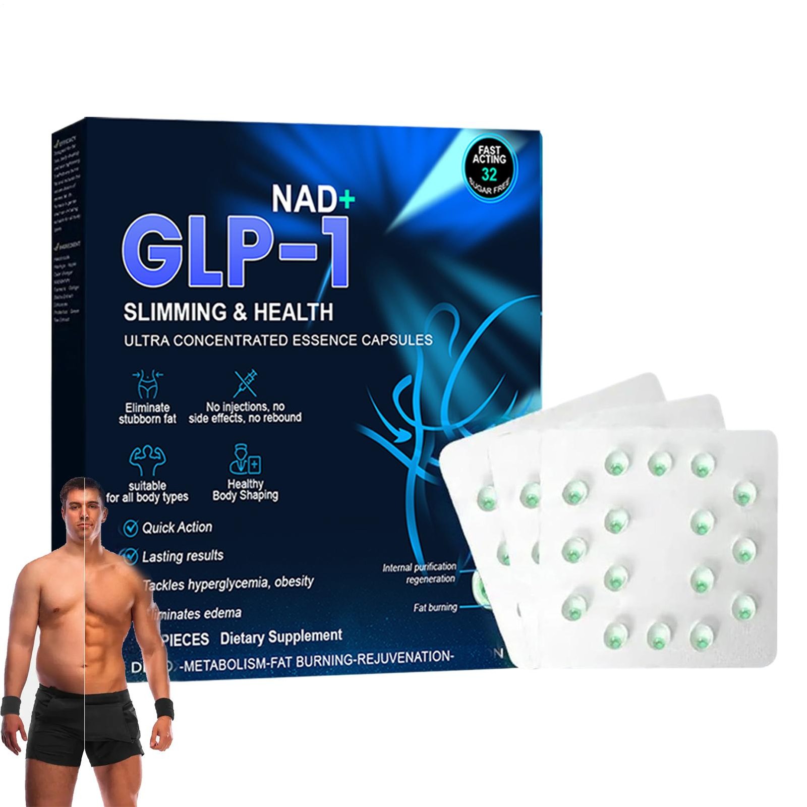 Gut Support Health PEAKA GL P – 1 Ultra Concentrated Liquid Pearls Fat Loss