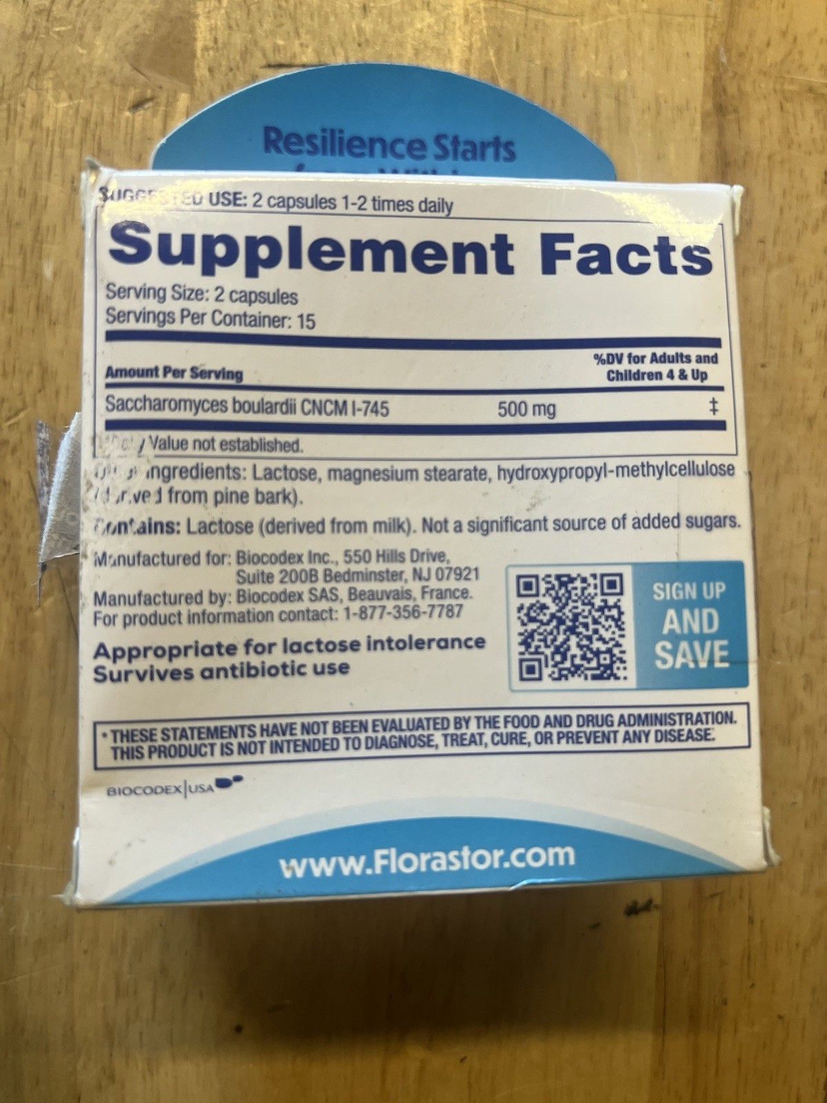 Florastor DUAL ACTION Probiotic Supplement Vegetarian Caplets Exp 06/2027 NEW