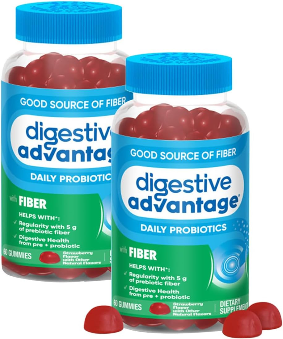 Digestive Advantage Prebiotic Fiber Supplement (60 Count x2 Pack) EXP:01/27