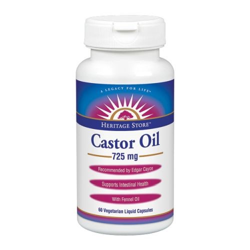 Castor Oil 60 vcaps 725 mg by Heritage Store