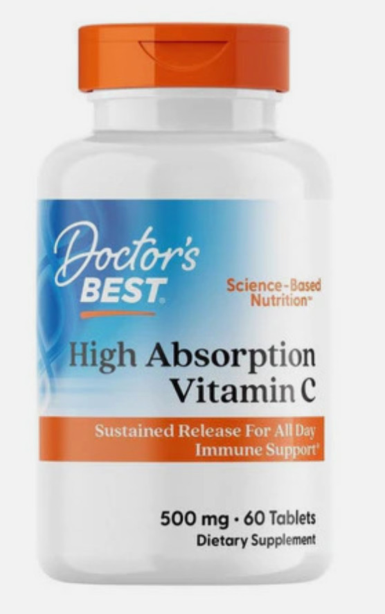 Doctor’s Best High Absorption Vitamin C 60 Tablets 500 Mg EXP 05/2026