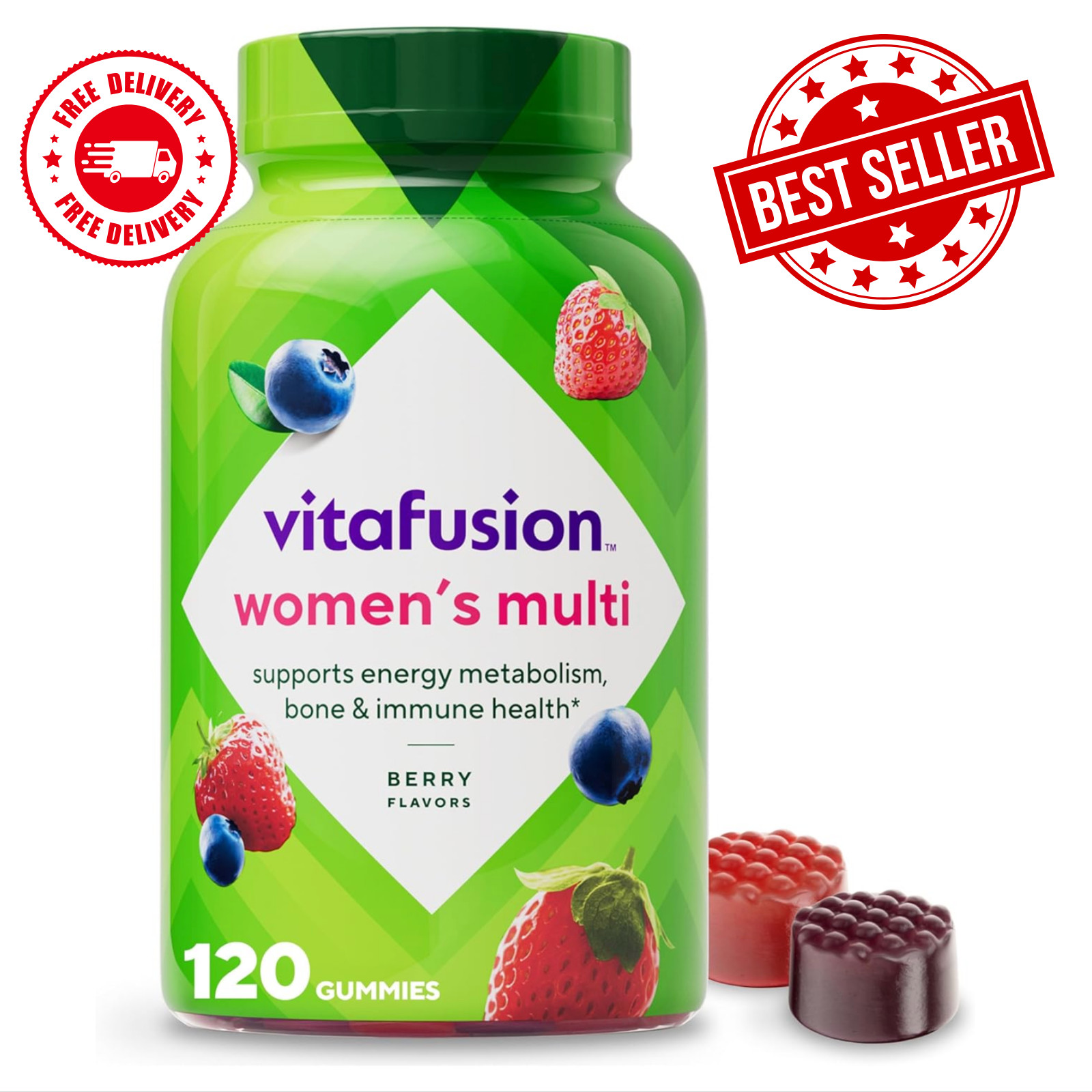 Vitafusion Adult Gummy Vitamins for Women, 120 Count 120 (Pack of 1)