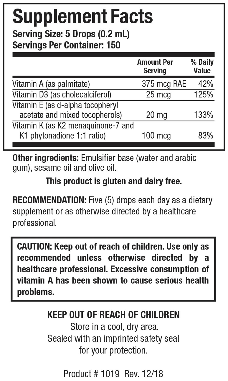 Biotics Research – Bio-ADEK-Mulsion (1oz) Vitamin A D E K2 K1
