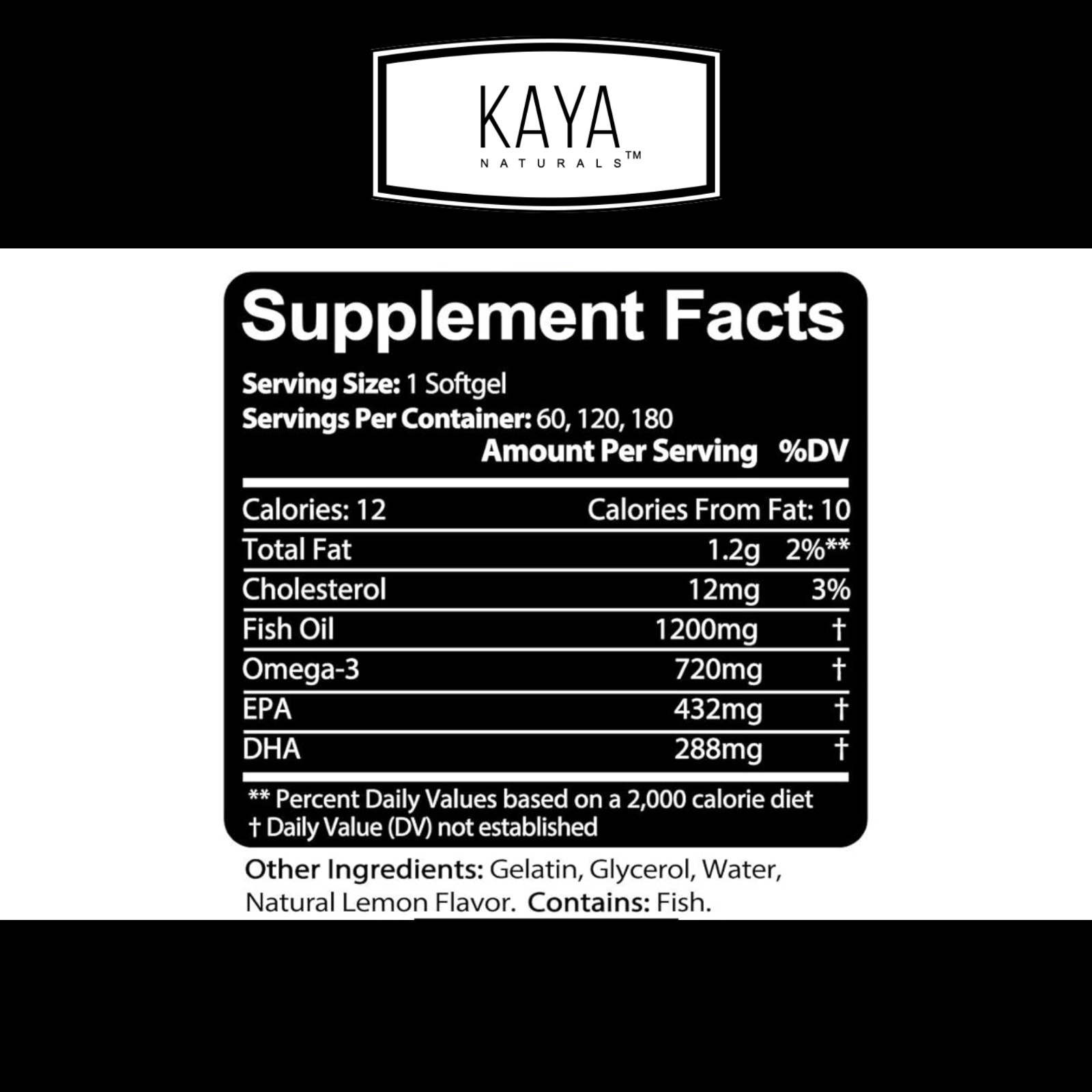 Omega 3 Gummies 60ct, Supports Joint Inflammation, Heart, Brain & Overall Health
