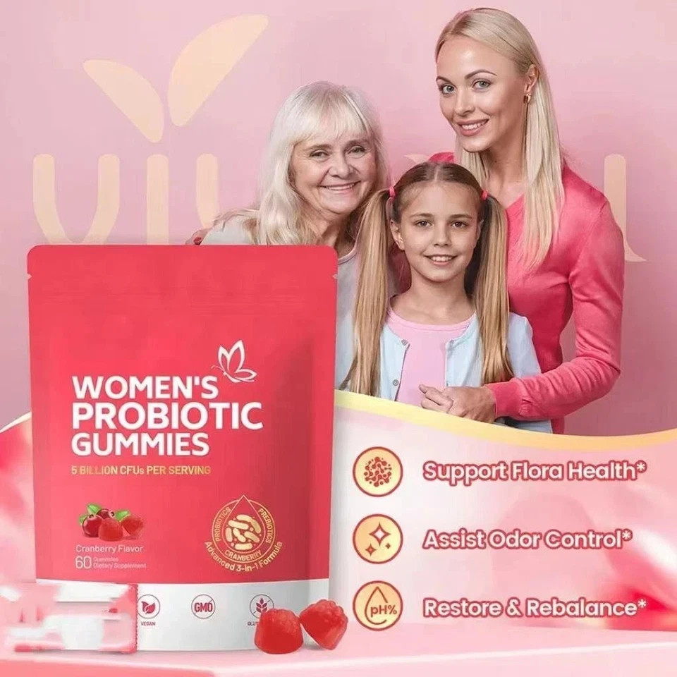 VivoNu Cranberry Probiotic Gummies | Targeting Body Odor, Women’s Health- and Bo