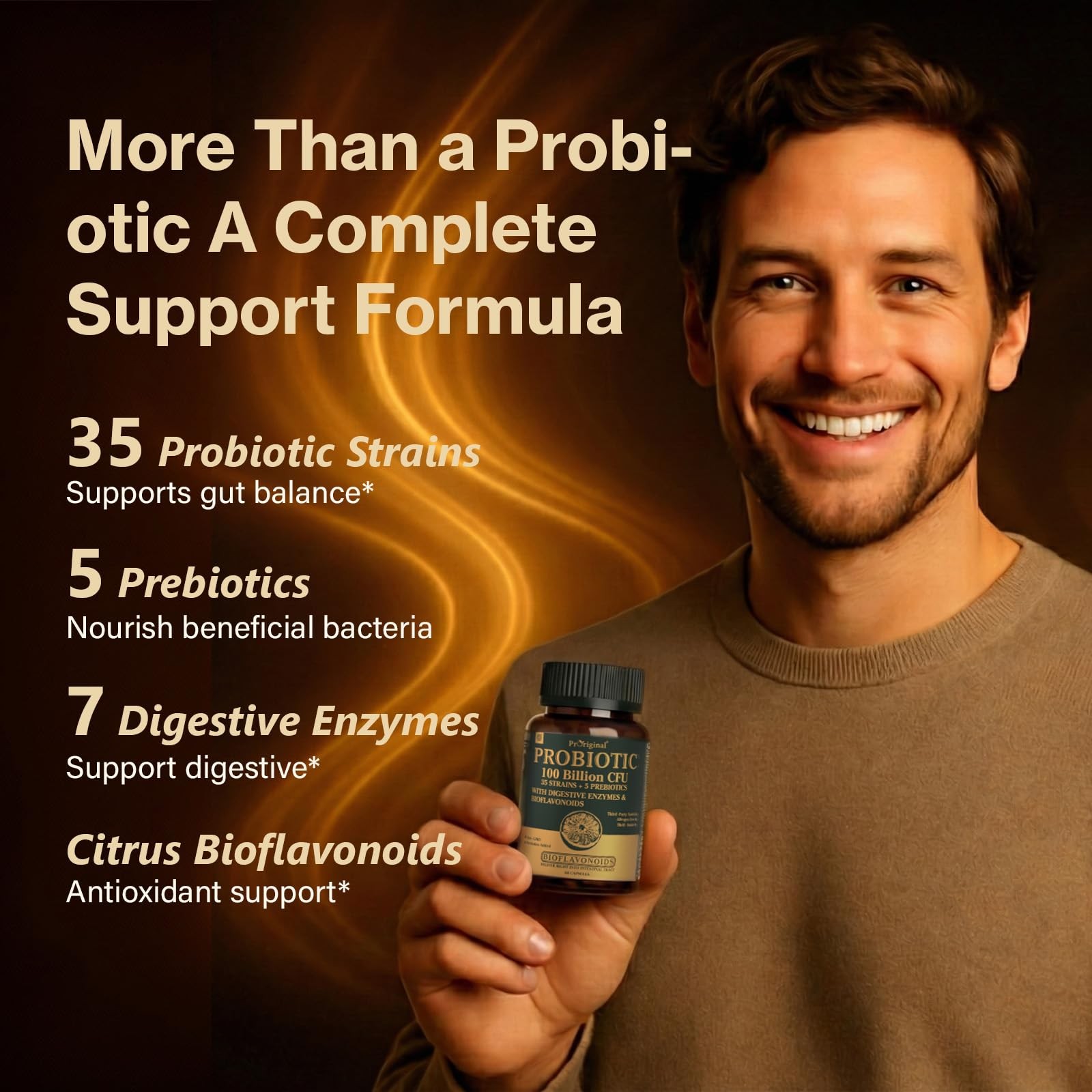 Proriginal Probiotics 60 Count Men Women Gut Health Vegan