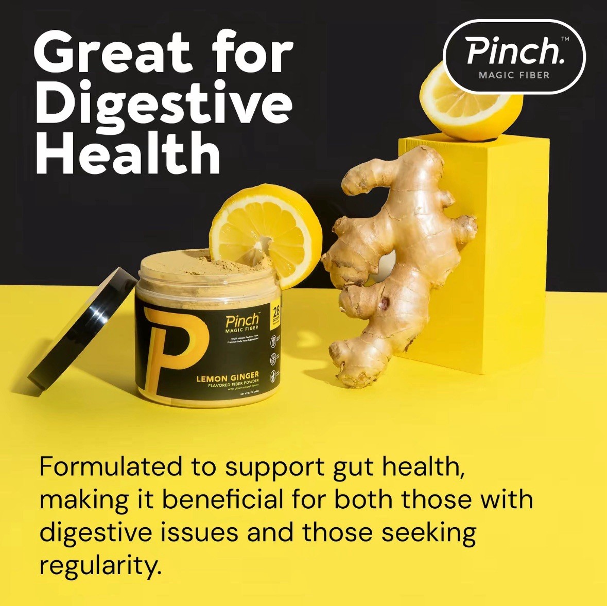 Pinch Magic Fiber Powder Sugar free & Ultra Pure Psyllium Husk Support Tropical