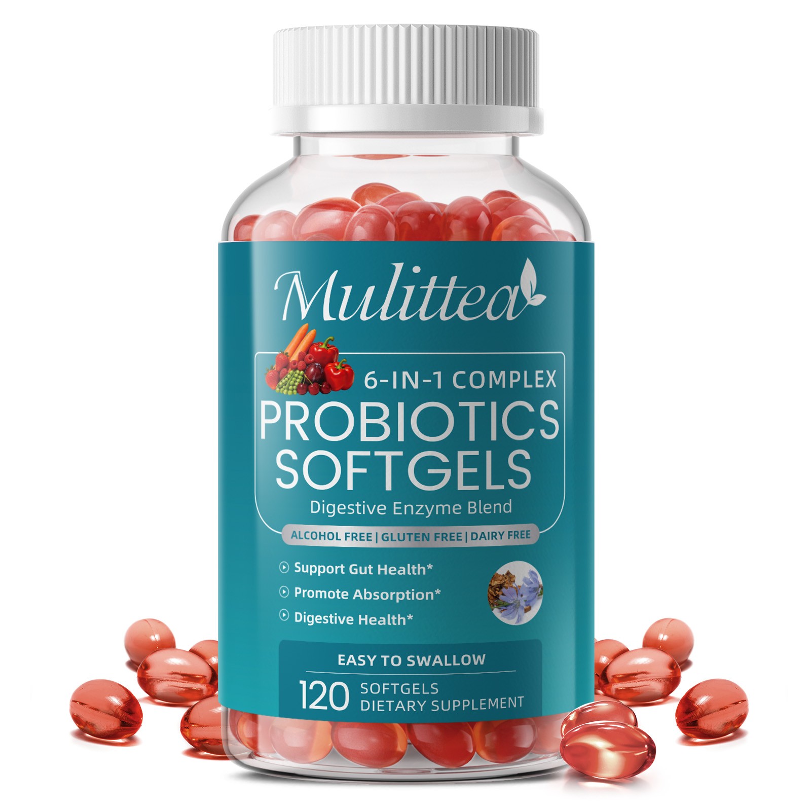 Probiotics 120 Billion CFU Potency for Healthy Digestive Immune Health 120-480pc
