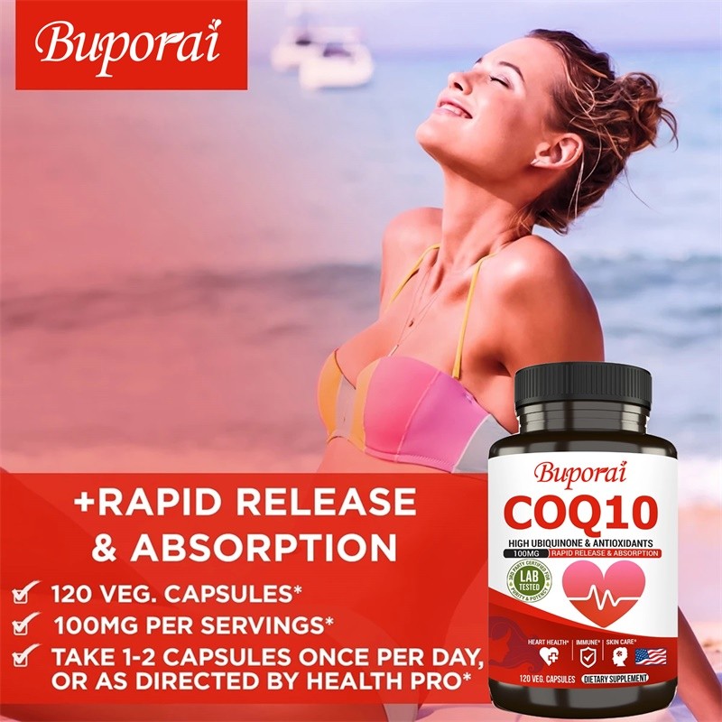 CoQ10 240pcs, Cellular Energy Production, Supports Heart and Blood Vessel Health