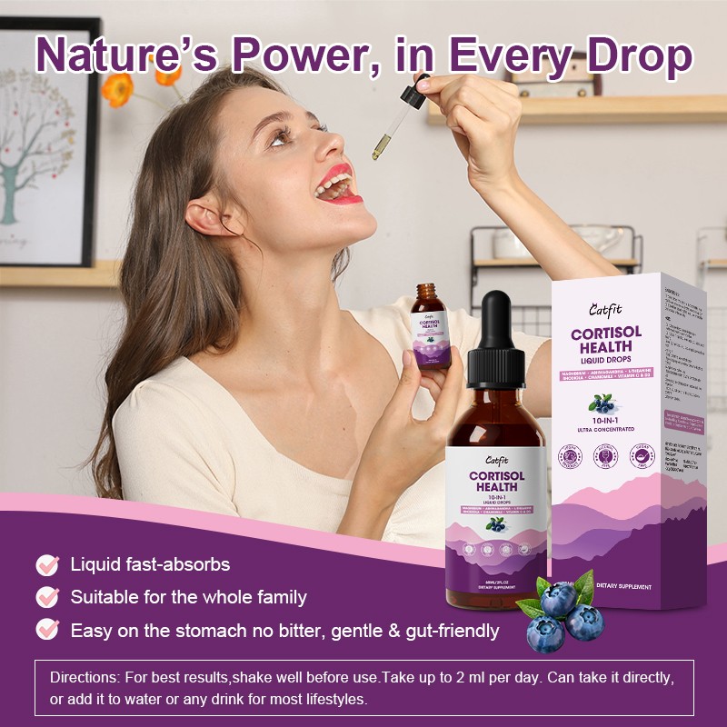 Cortisol Supplements for Women & Men, 60ml Cortisol Detox Manager Reducer