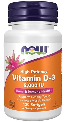 NOW FOODS Vitamin D-3 2000 IU – 120 Softgels