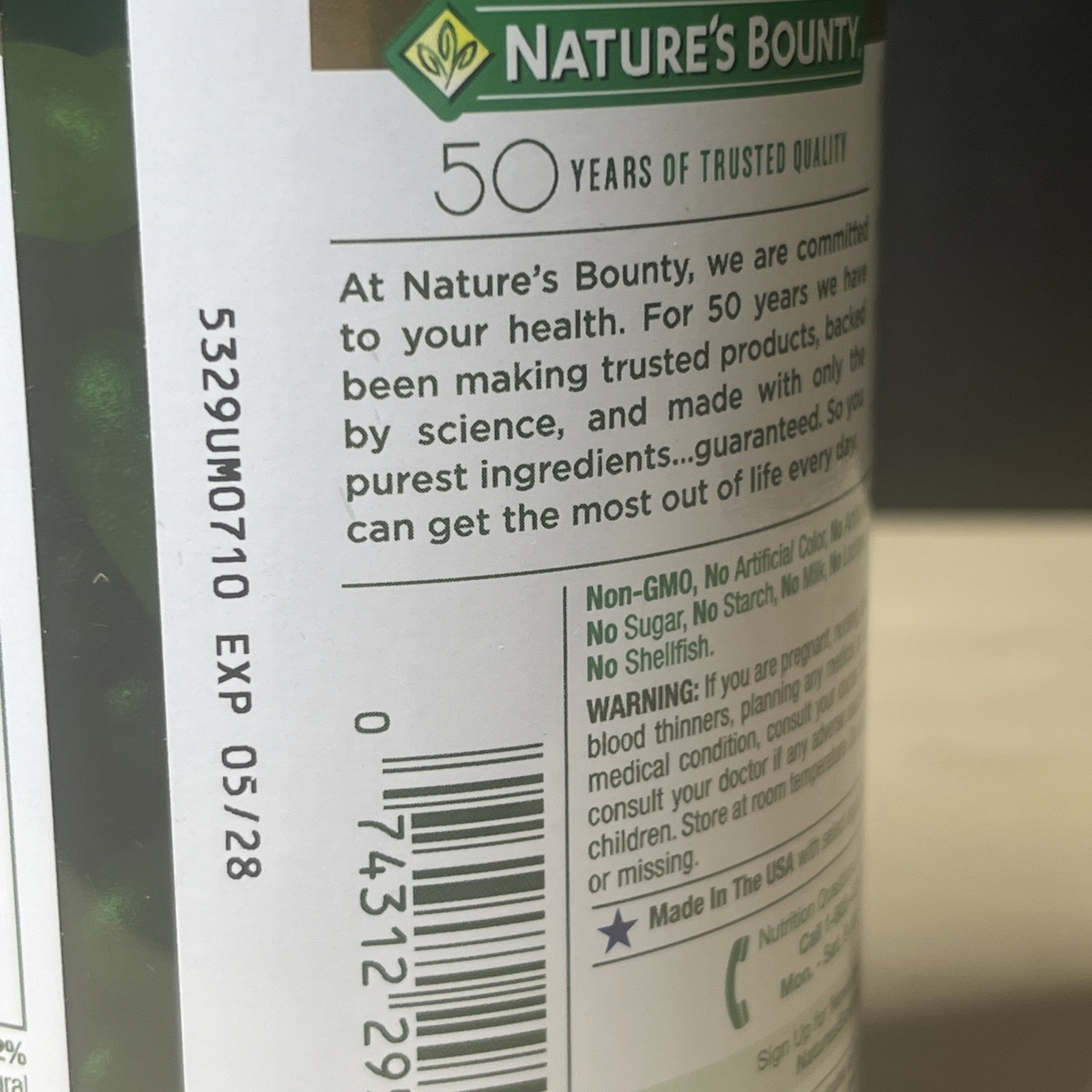 Nature’s Bounty Fish Oil 1400 mg w/ 980 mg of Omega-3 130 Coated Softgels EX5/28