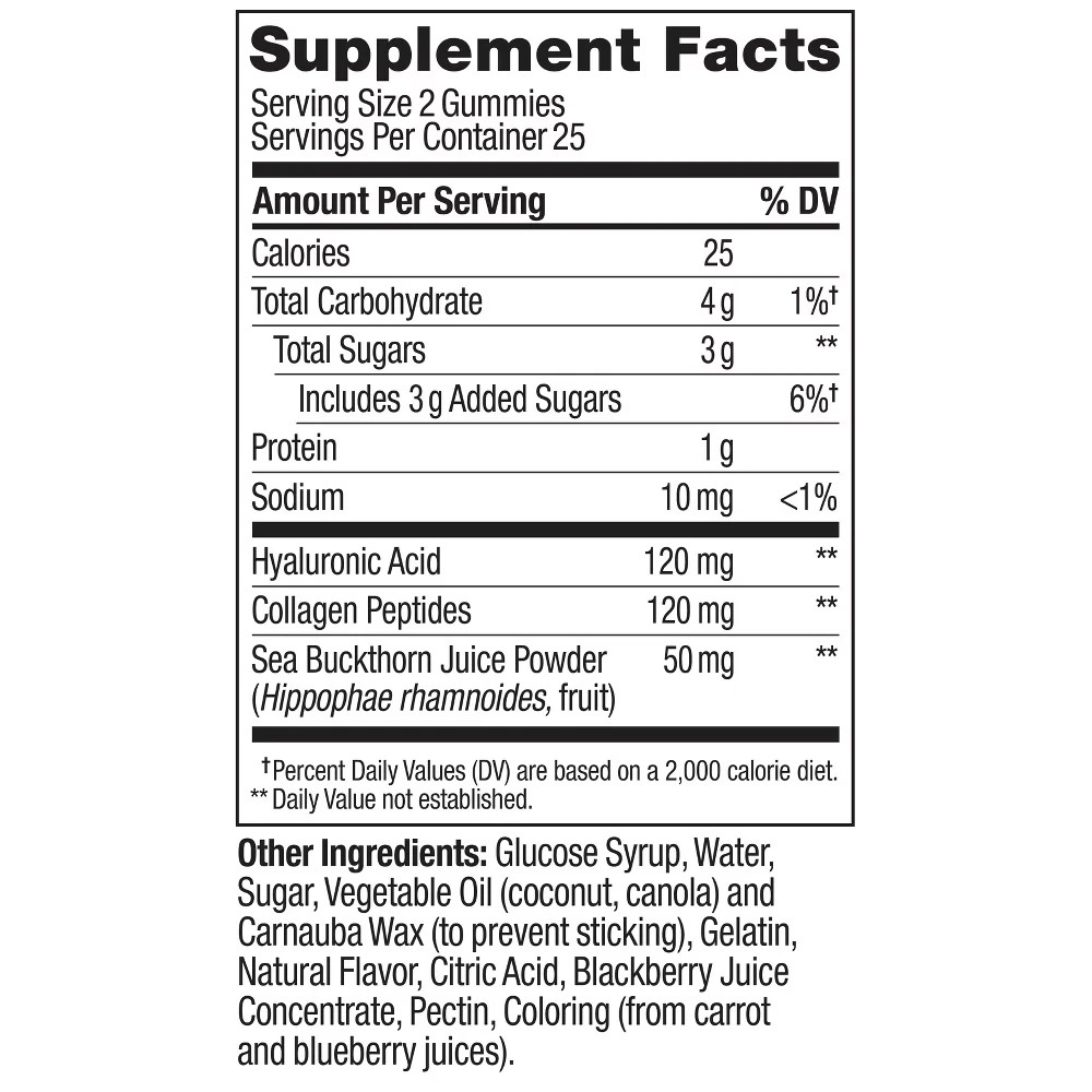 OLLY Glowing Skin Collagen Chewable Gummies – Berry – 50 ct | Exp: 10/2026+