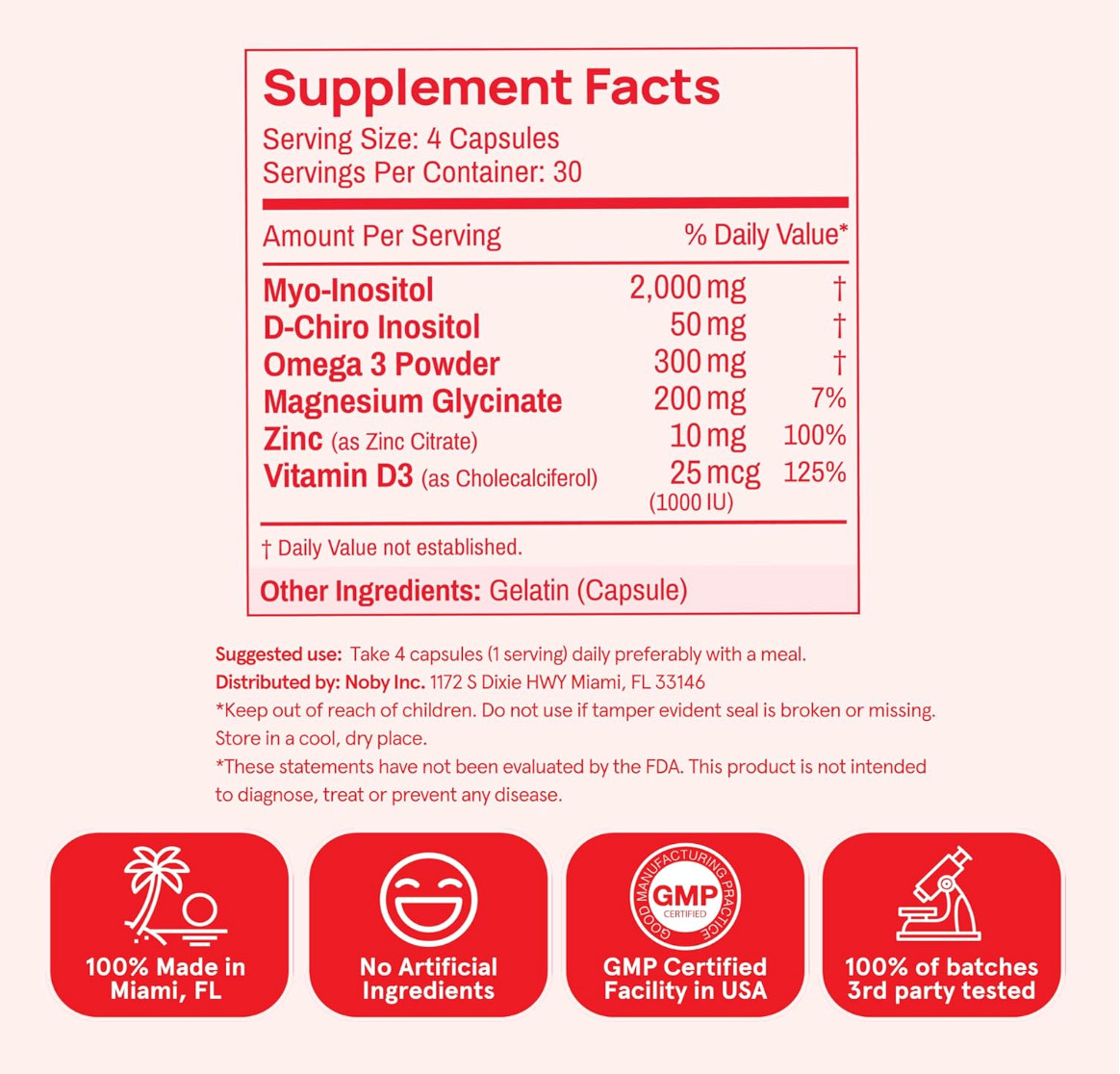 Peach Perfect Hormone Hero Inositol Multivitamin 2-Pack Cycle Mood Hair 240 Caps