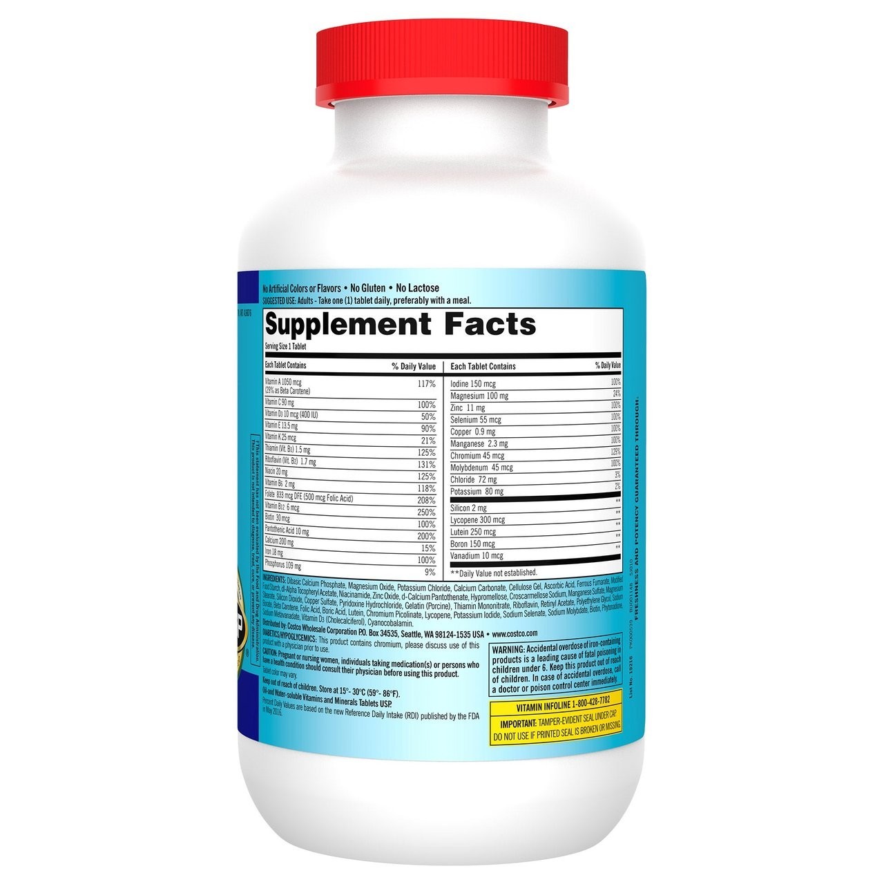 Kirkland Signature Daily Multivitamin & Minerals 500 Tablets