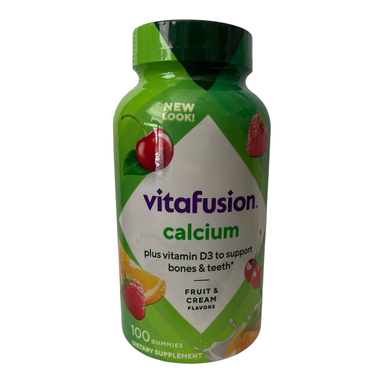 Vitafusion Calcium + Vitamin D3 Gummies 100 Ct Fruit & Cream Bones & Teeth