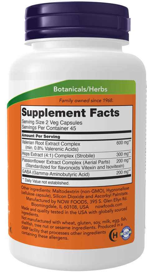 NOW FOODS Sleep Blend Valerian Root 90 Veg Caps 06/28EXP