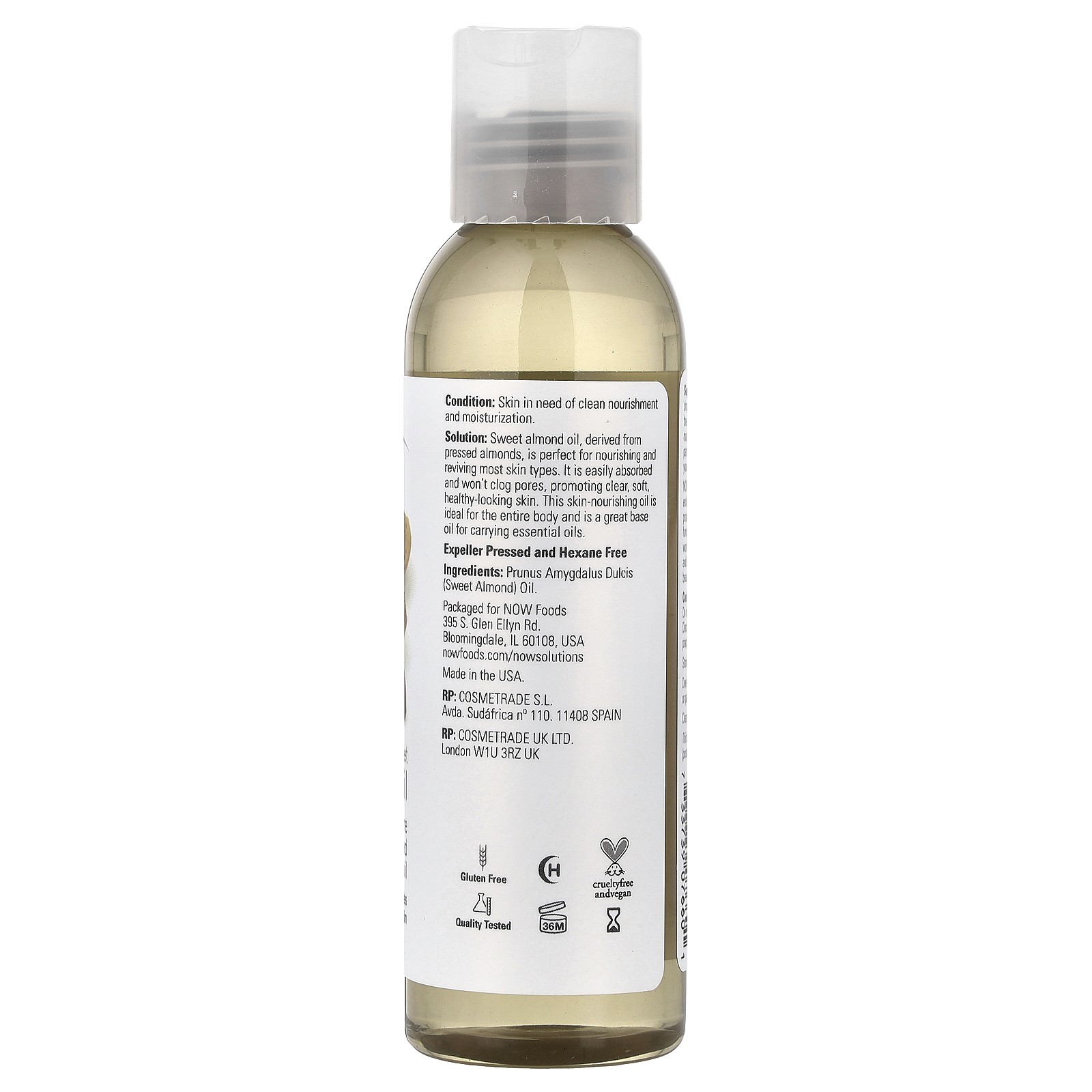 Solutions, Sweet Almond Oil, 4 fl oz (118 ml)