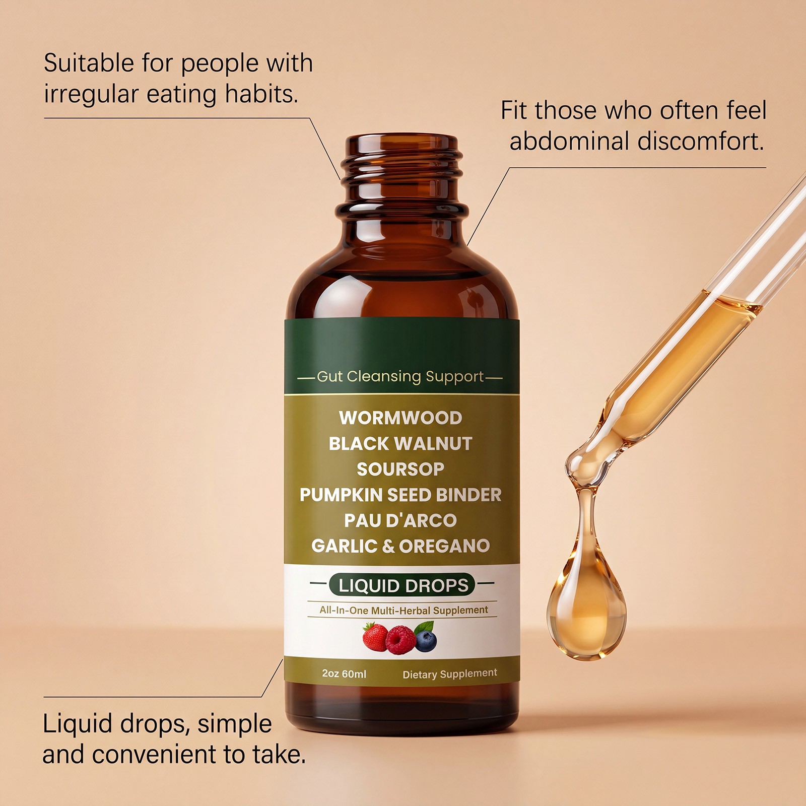 LUMVELLE Wild Harvested Wormwood Herbal Liquid Botanical Supplement Drops 1-5pcs