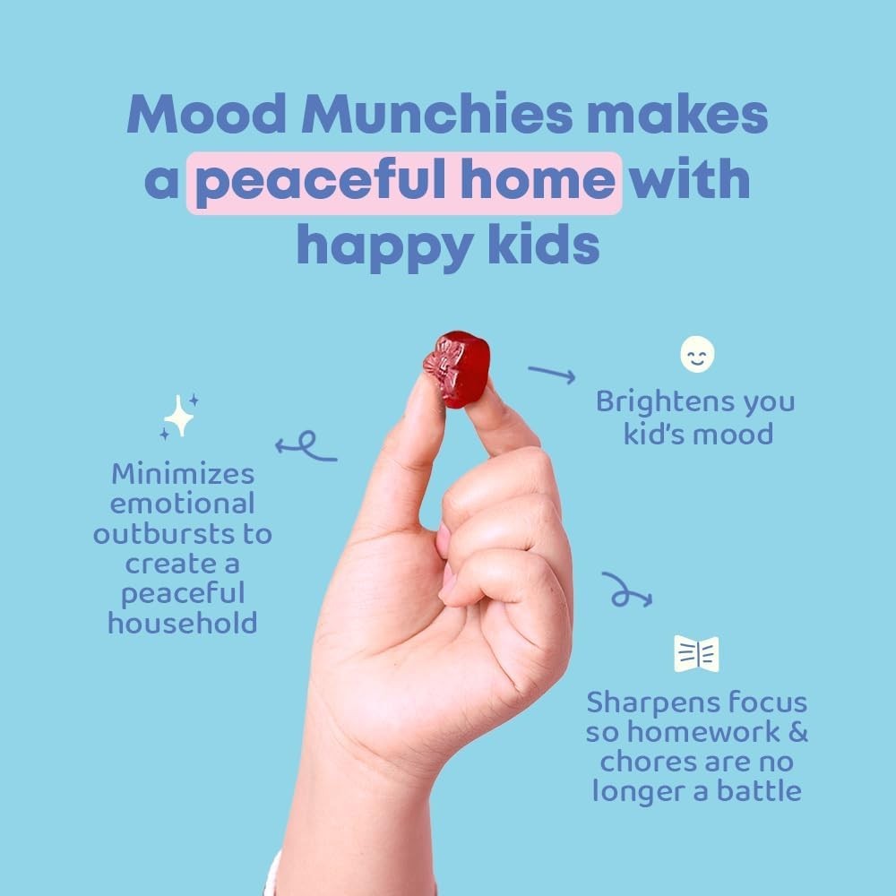 JoySpring 3 Mood Munchies Saffron Gummies for Kids | Saffron Extract Supplement