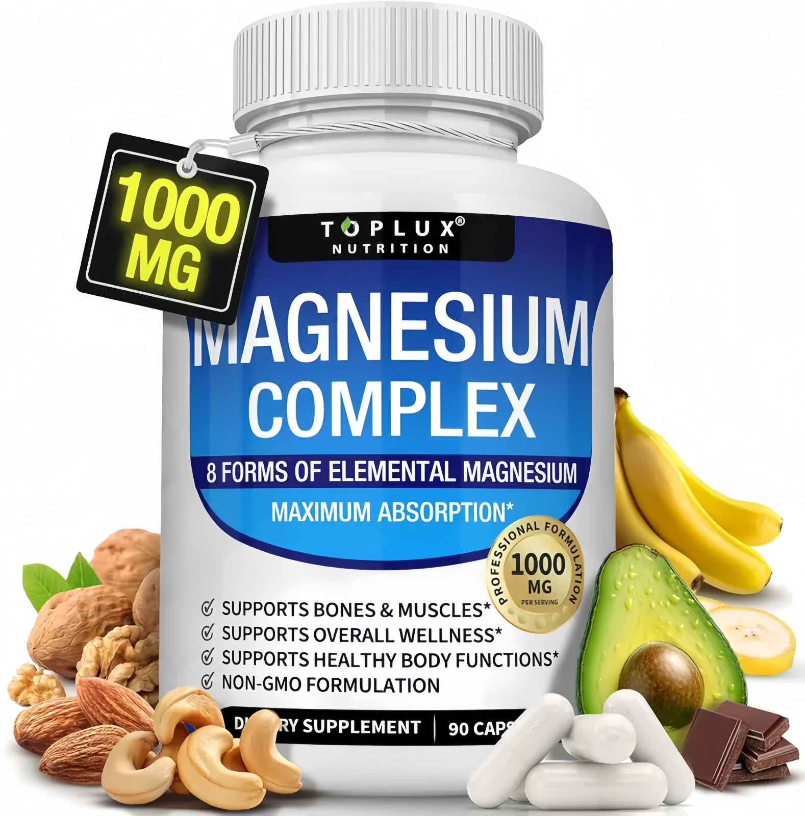 Magnesium complex 1000mg 7 types | Sleep musculoskeletal support 90