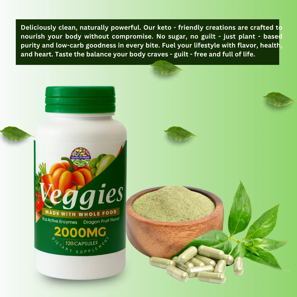Garden OF Health Fruits Veggies 2000mg Enzymes Blend Whoele Food 240 Capsules